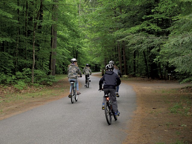 Bikers enjoying paved roads at a Vermont State Park - COURTESY