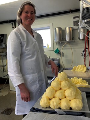 Hilary Haigh with Animal Farm Creamery butter - MELISSA PASANEN