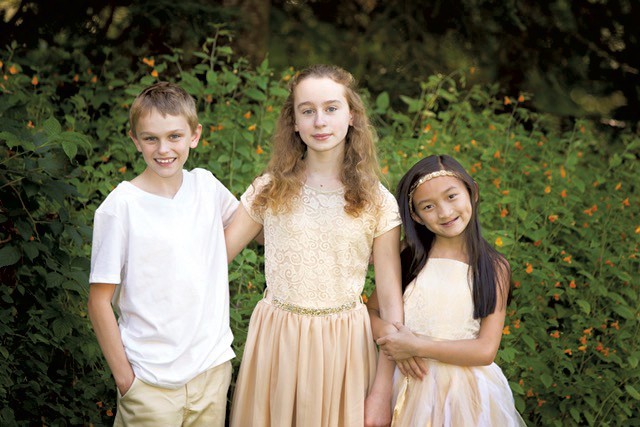 Kerris Manosh (right) with siblings Garrett and Sophie - COURTESY OF DR. LAUB