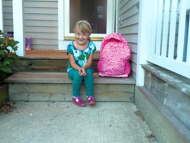 Alison's daughter, Mira, on her first day of kindergarten in 2012. - ALISON NOVAK