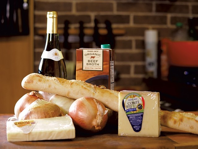 Ingredients for French onion soup - ANDY BRUMBAUGH