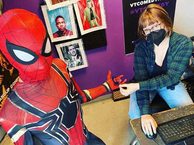 Spider-Man (left) and Natalie Miller - COURTESY