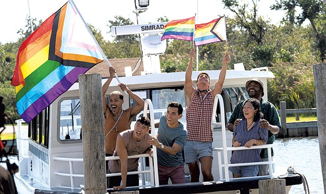 A group of gay friends celebrates summer the old-fashioned way &mdash; by partying hearty on Fire Island &mdash; in Ahn's Austen update. - COURTESY OF HULU