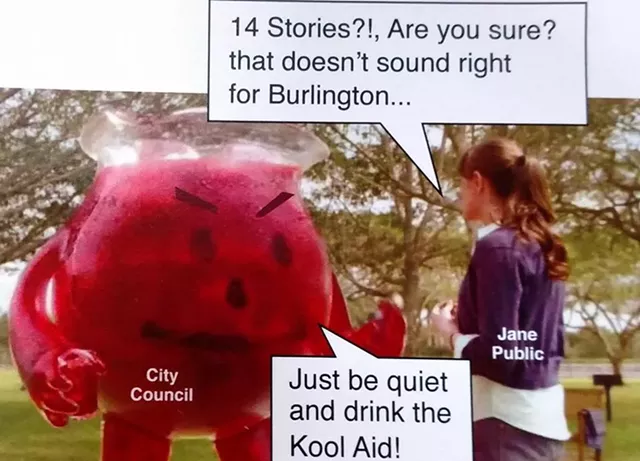 Artwork Mocks Burlington City Officials for &lsquo;Drinking the Kool-Aid&rsquo;