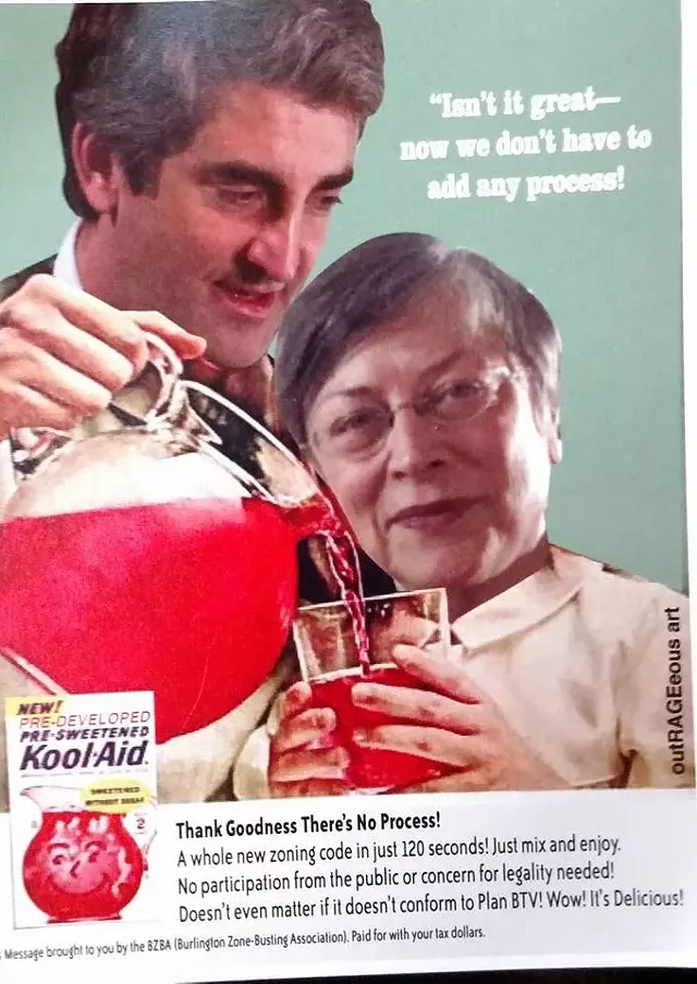 Artwork Mocks Burlington City Officials for &lsquo;Drinking the Kool-Aid&rsquo;