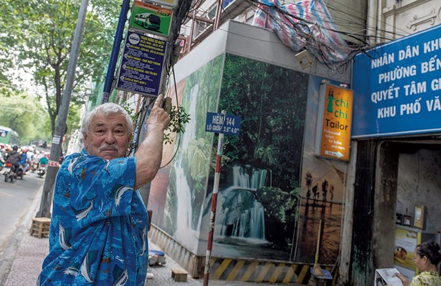 Don outside his old apartment in Saigon - PHOTOS COURTESY OF TED LIEVERMAN