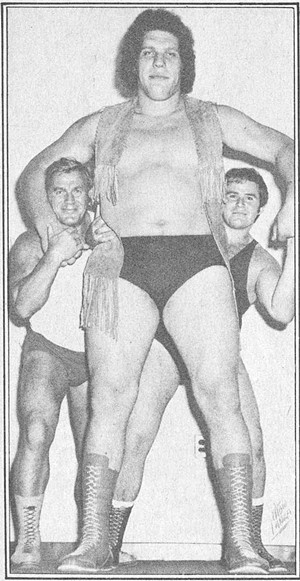Grand Prix Wrestling stars &Eacute;douard Carpentier, Giant Jean Ferre and Yvon Robert Jr. - MAIN EVENT COLLECTIBLES