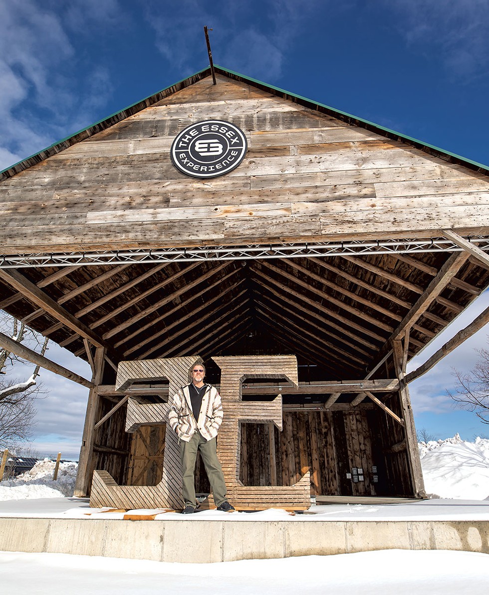 Essex Experience owner Peter Edelmann in the 18th-century barn used as a concert band shell - LUKE AWTRY
