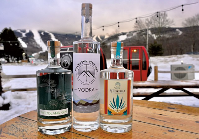 Killington Distillery's Woodland Gin, vodka and VTQuila Blanco - JON OLENDER