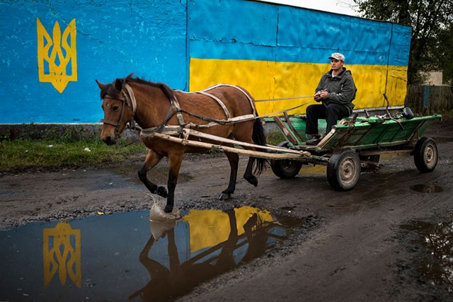 A horse-drawn cart in Antonovka, Rivne region, Ukraine, October 7, 2016 - COURTESY OF DMITRI BELIAKOV