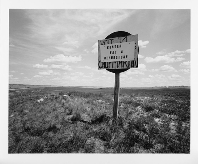 A Reservation Response to the U.S. Presidential Campaign of 2004, Pine Ridge Reservation SD" by John Willis - COURTESY OF THE FLEMING MUSEUM