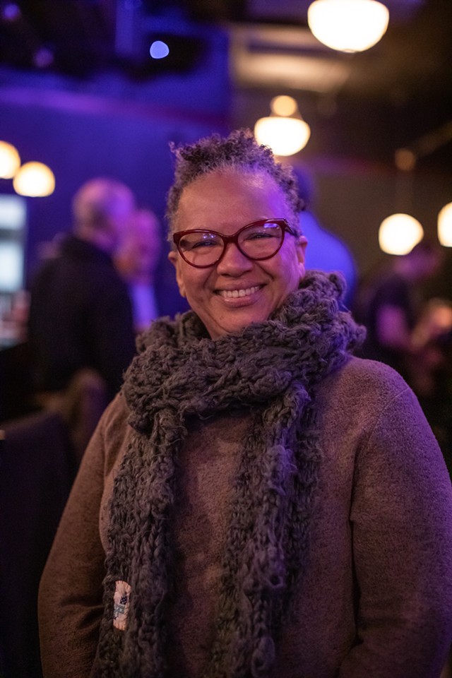 A beaming Melo Grant after she was elected to the Burlington City Council - LUKE AWTRY