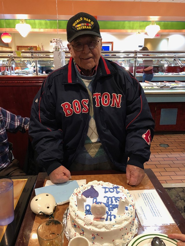 Bill Busier on his 101st birthday - COURTESY