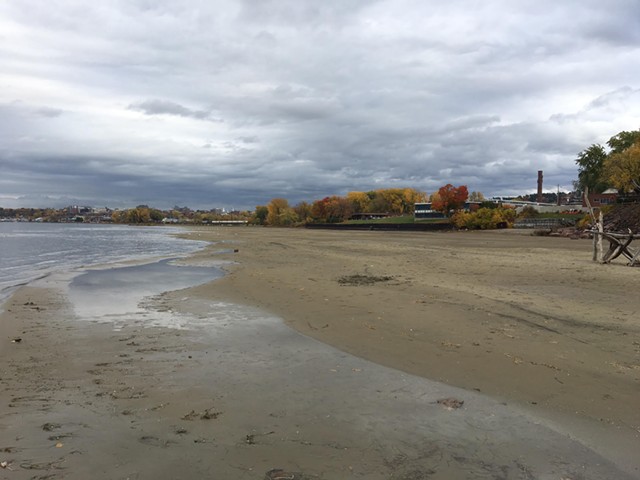The view of downtown Burlington from the Lakeside neighborhood shows Lake Champlain’s widening shoreline. - CHARLOTTE SCOTT