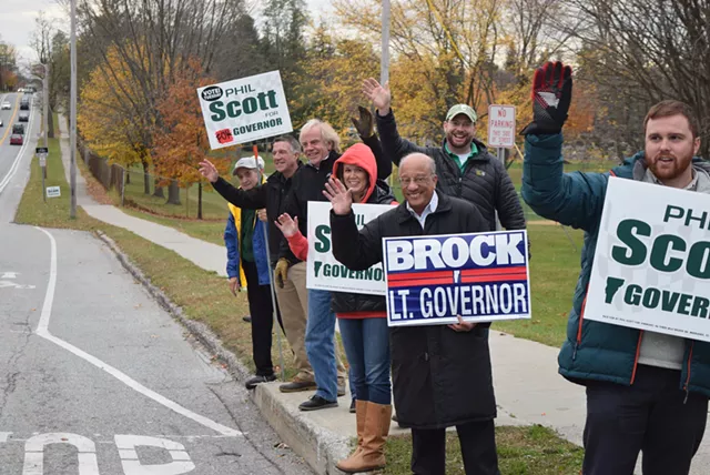 Scott, Brock Make Final Campaign Push in Chittenden County