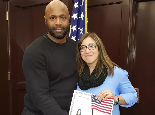 The Day After Trump's Victory, a Woman Takes the Citizenship Oath