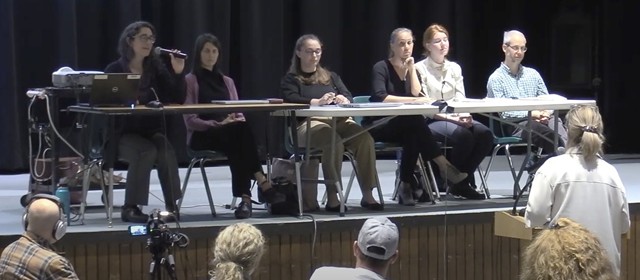 State officials at Green Mountain Union High School on June 7 - SCREENSHOT