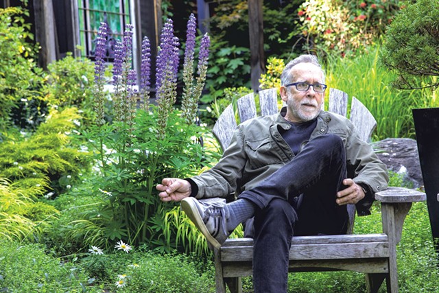 Ken Mills in his home garden - JAMES BUCK
