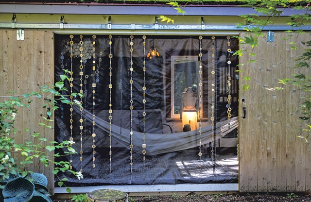 Mills said of his outdoor screened spaces, "Another place to feel like you're in the gardens, not next to the house in a screened-in porch. You're actually out in the wild." - JAMES BUCK