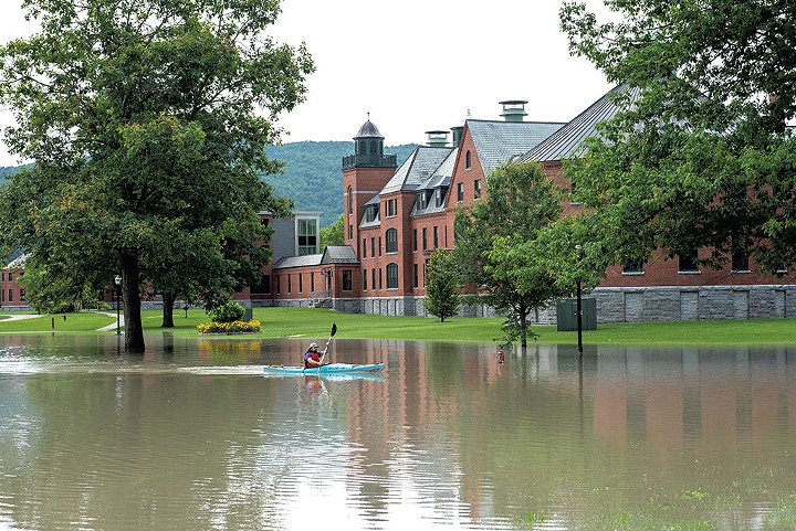 The state office complex in Waterbury was not flooded. - KEVIN GODDARD