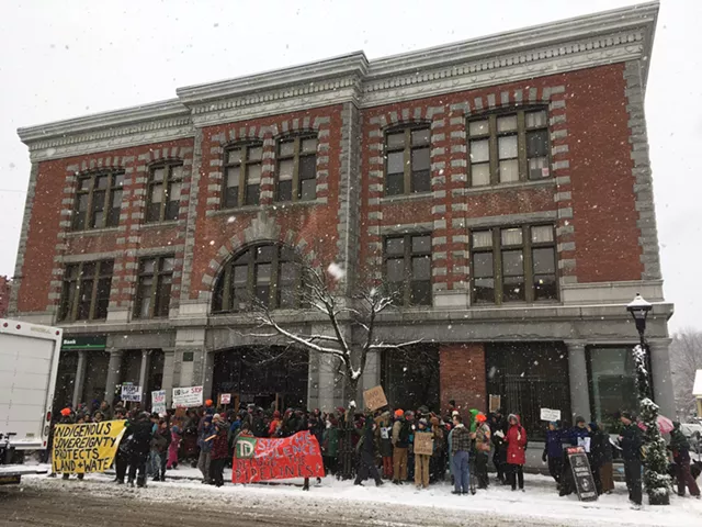 Dakota Access Pipeline Opponents March on TD Bank in Montpelier
