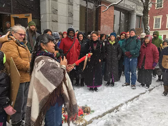 Dakota Access Pipeline Opponents March on TD Bank in Montpelier