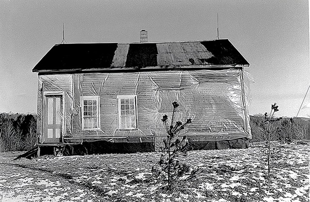 "Wrapped house Waterville, VT" by Peter Moriarty - COURTESY