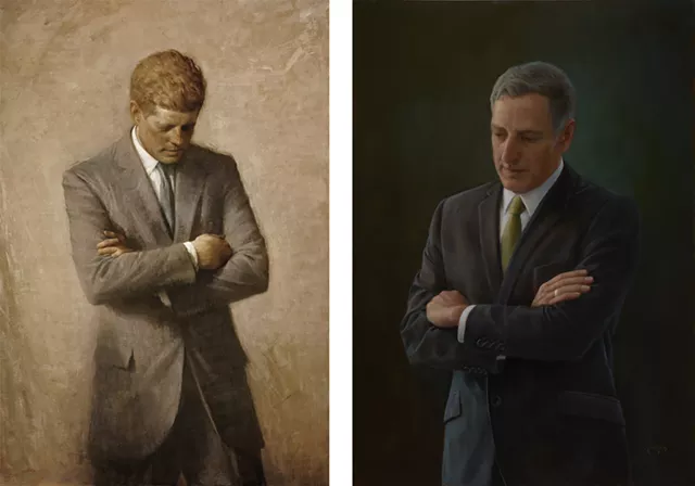 Outgoing Governor Shumlin and August Burns Unveil New Portrait
