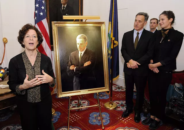 Outgoing Governor Shumlin and August Burns Unveil New Portrait