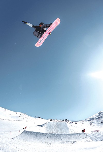 Brian Rice snowboarding in Park City, Utah - COURTESY