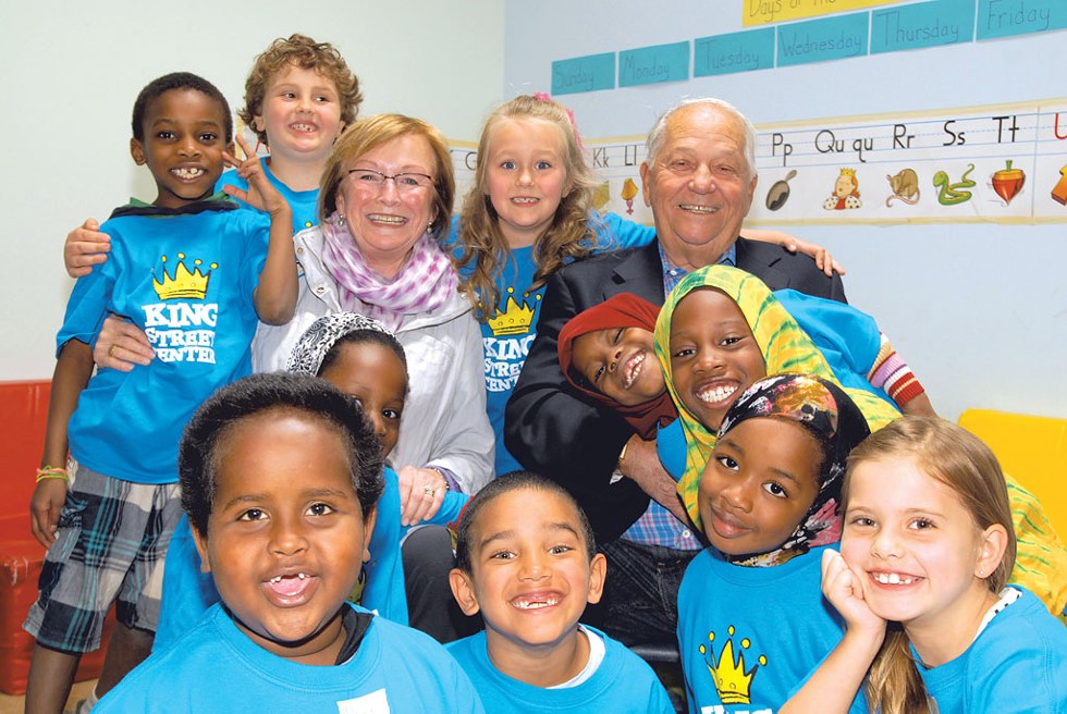 Holly and Bobby Miller with kids from King Street Center - COURTESY OF KING STREET CENTER