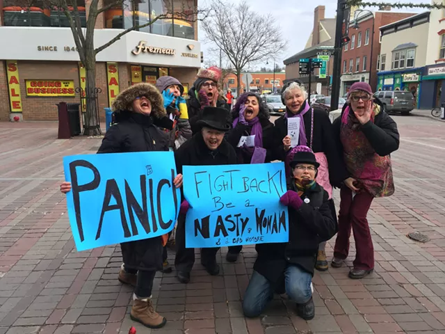 Don't Panic: In Advance of Trump Inauguration, Burlington Activists Perform Hysteria