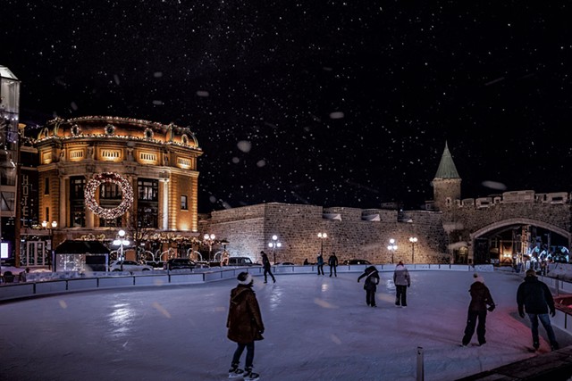 Qu&eacute;bec City's Place d'Youville skating rink - COURTESY OF ANDR&Eacute;-OLIVIER LYRA