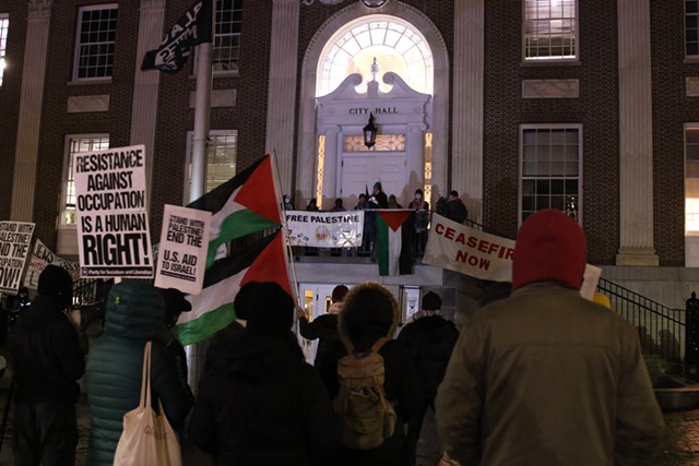 Pro-Palestinian protesters target Balint fundraiser in Burlington, calling  for cease-fire in Gaza - VTDigger