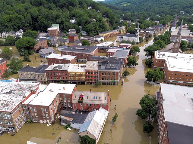 Downtown Montpelier during the July flood - FILE: JEB WALLACE-BRODEUR