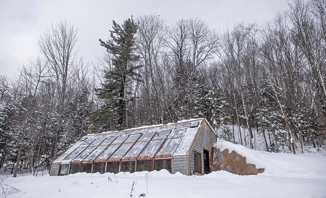 Brenden McBrier's earthern greenhouse in Johnson - LUKE AWTRY