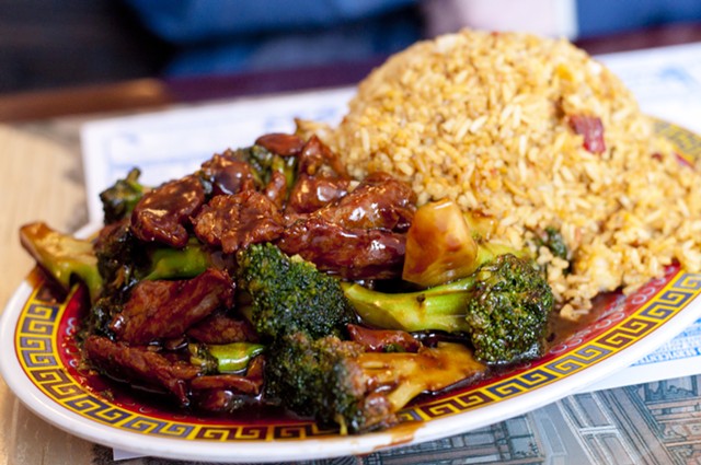 Lunch special: beef and broccoli, fried rice (not pictured, pork spare ribs) - HANNAH PALMER EGAN