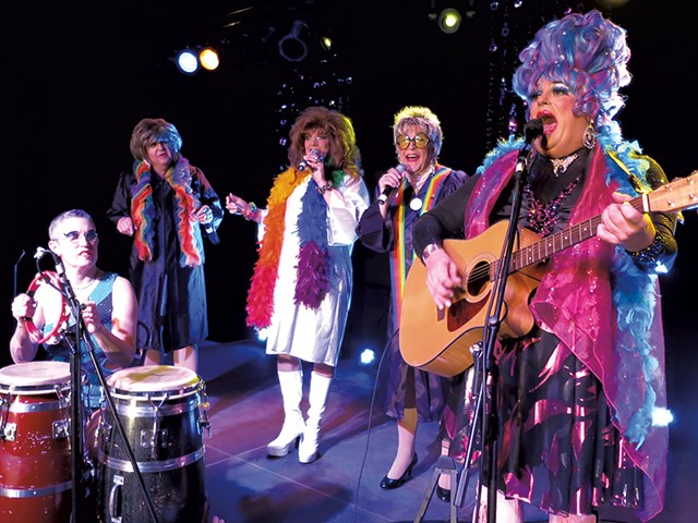 Rev. Yolanda (far right) performing with the LeMays at the 2016 drag ball - FILE: MATTHEW THORSEN