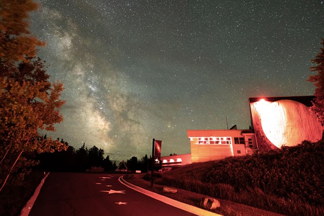 Even beyond eclipse day, the Mont-Megantic Dark Sky Reserve draws passionate sky-watchers—its Astrolab is open to the public for daytime programming and evening stargazing. - COURTESY OF CHARLES DION