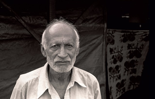 Leahy's "conscience photo" of a man at a refugee camp in El Salvador - COURTESY