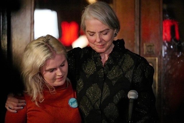 Joan Shannon (right) with her campaign manager, Hannah King - BEAR CIERI