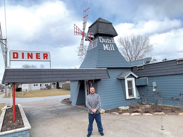 Michael Bissonette in front of the Dutch Mill Diner - MELISSA PASANEN