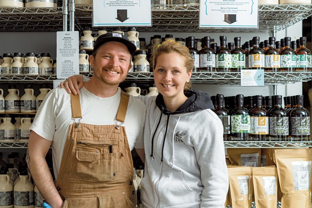 Jacob Powsner and Jenna Baird in the sugarhouse - COURTESY OF WINTER CAPLANSON/NEW ENGLAND FOOD AND FARM PHOTOGRAPHY