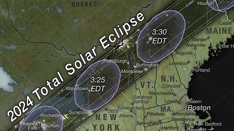 The path of totality for the 2014 solar eclipse over the northeastern U.S. - NASA'S SCIENTIFIC VISUALIZATION STUDIO
