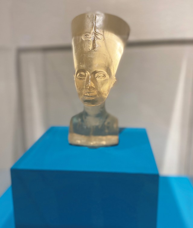 Copy of the "Bust of Nefertiti" by the UVM FabLab - COURTESY OF UVM FABLAB