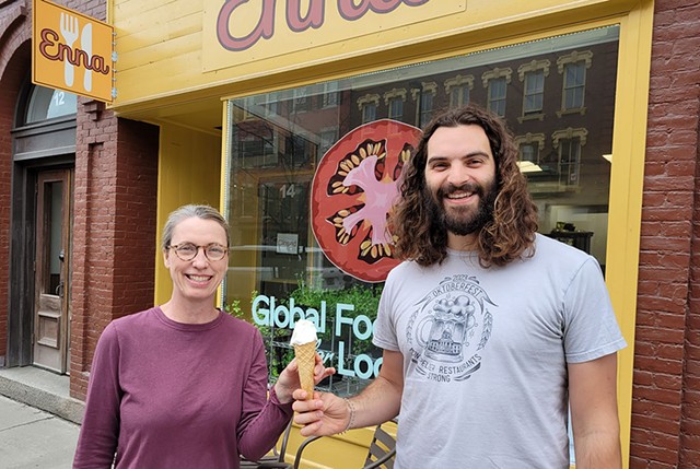 Shannon Bates of Enna and Alec Long, former owner of Chill Vermont Gelato - COURTESY