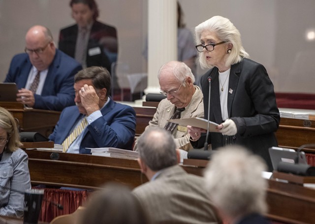 Rep. Mary Morrissey apologizing to colleagues on Monday - JEB WALLACE-BRODEUR