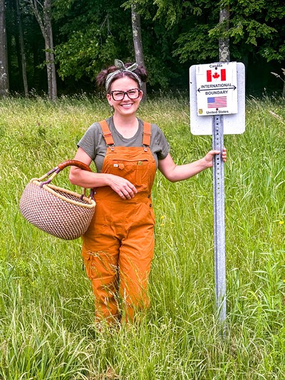 Serena Morgan at the Canadian border - SUZANNE PODHAIZER