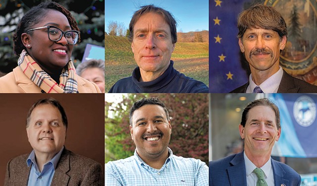 Top row: Esther Charlestin, Peter Duval, John S. Rodgers. Bottom row: Gregory M. Thayer, Thomas Renner, David Zuckerman - COURTESY