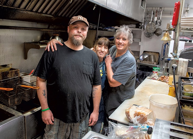 From left: Nathan Cawley, Jean Hayes and Jeannie Patch - CALEB KENNA